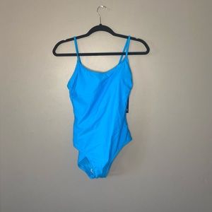 Blue one piece swim suit